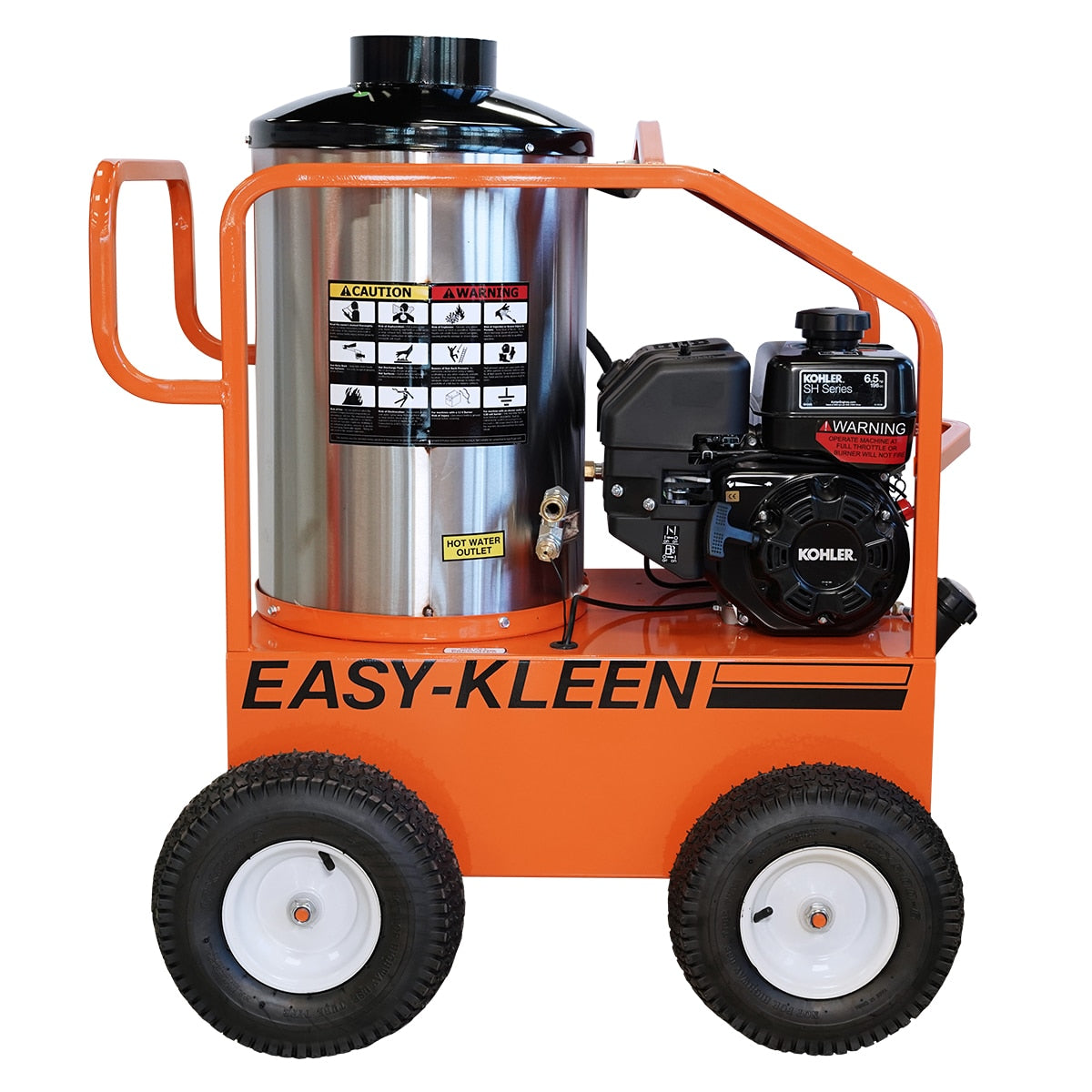 Commercial Hot Water Gasoline Oil Fired 2700 PSI 3-GPMs Hot Water Gas Pressure Washer with 5 Spray Tips EZO2703G