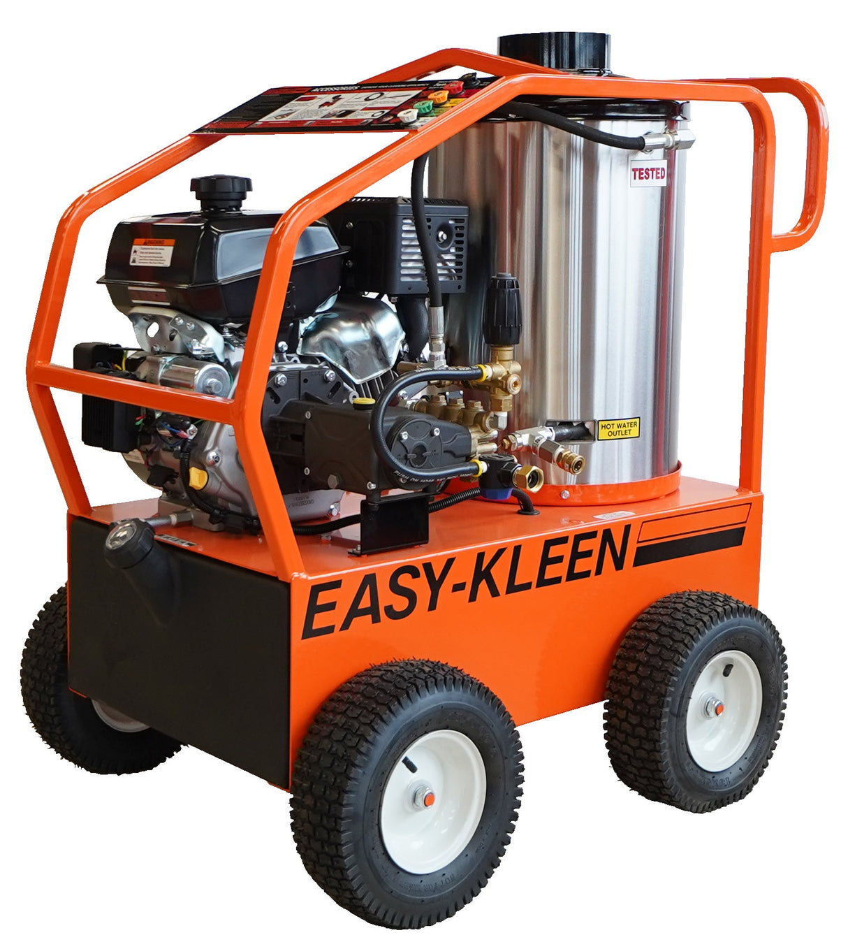 Commercial 4000 PSI 3.5-GPMs Hot Water Gas Pressure Washer with 5 Spray Tips EZO4035GKGP120