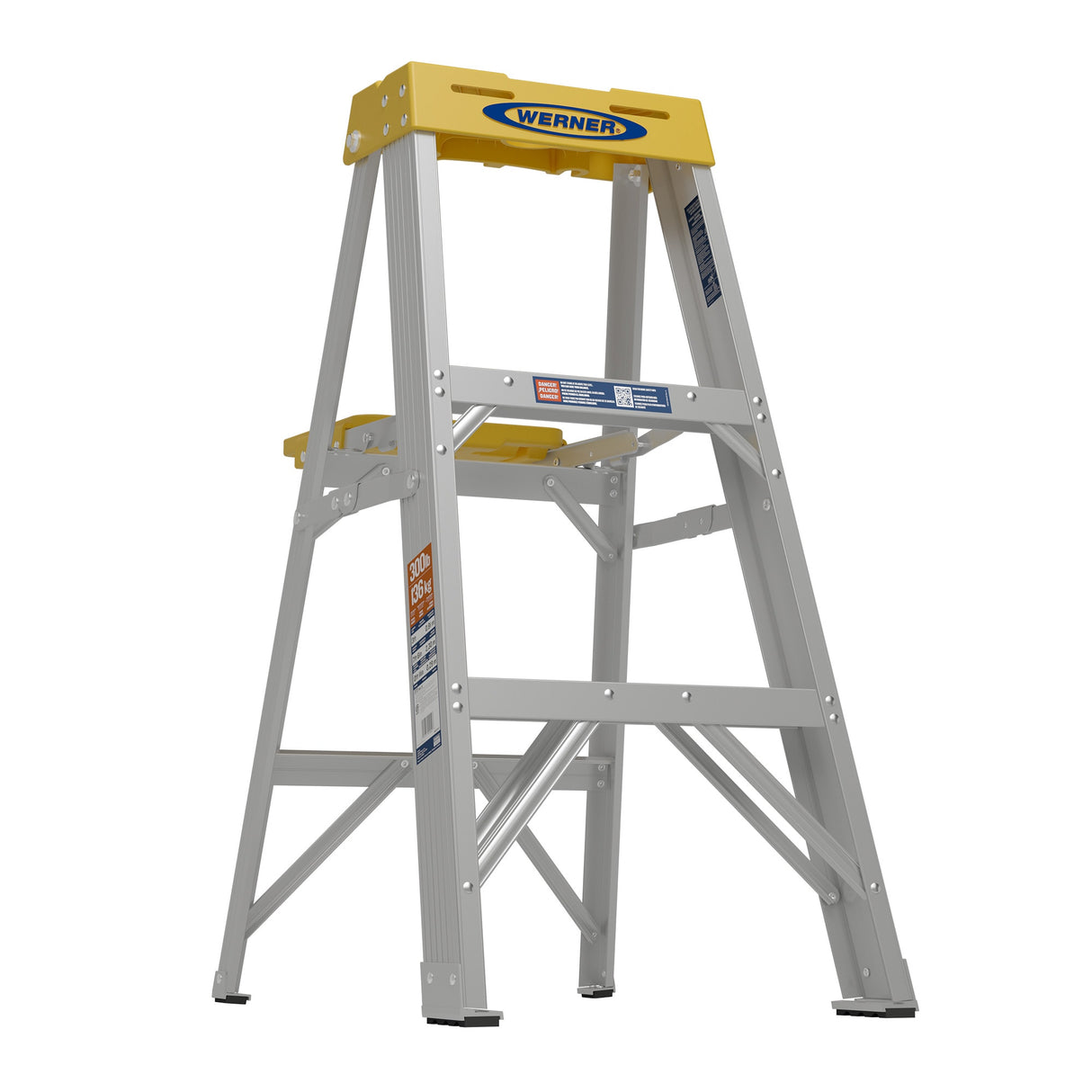 370 3-ft Aluminum Type 1A-300-lb Load Capacity Step Ladder 373