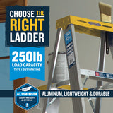 360 3-ft Aluminum Type 1-250-lb Load Capacity Step Ladder 363