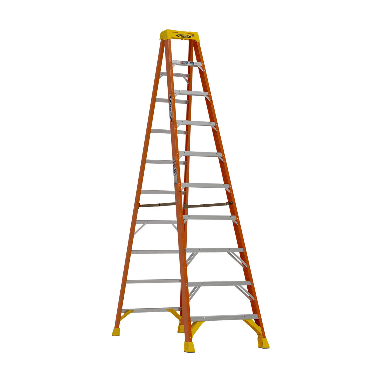 NXT1A 10-ft Fiberglass Type 1A-300-lb Load Capacity Step Ladder NXT1A10