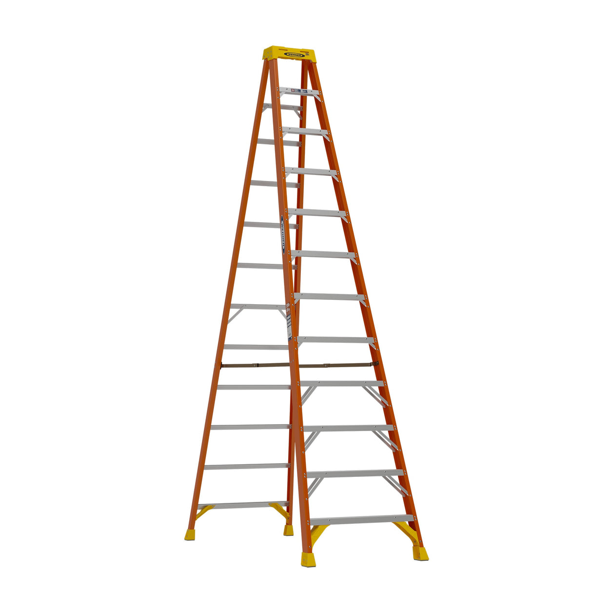 NXT1A 12-ft Fiberglass Type 1A-300-lb Load Capacity Step Ladder NXT1A12