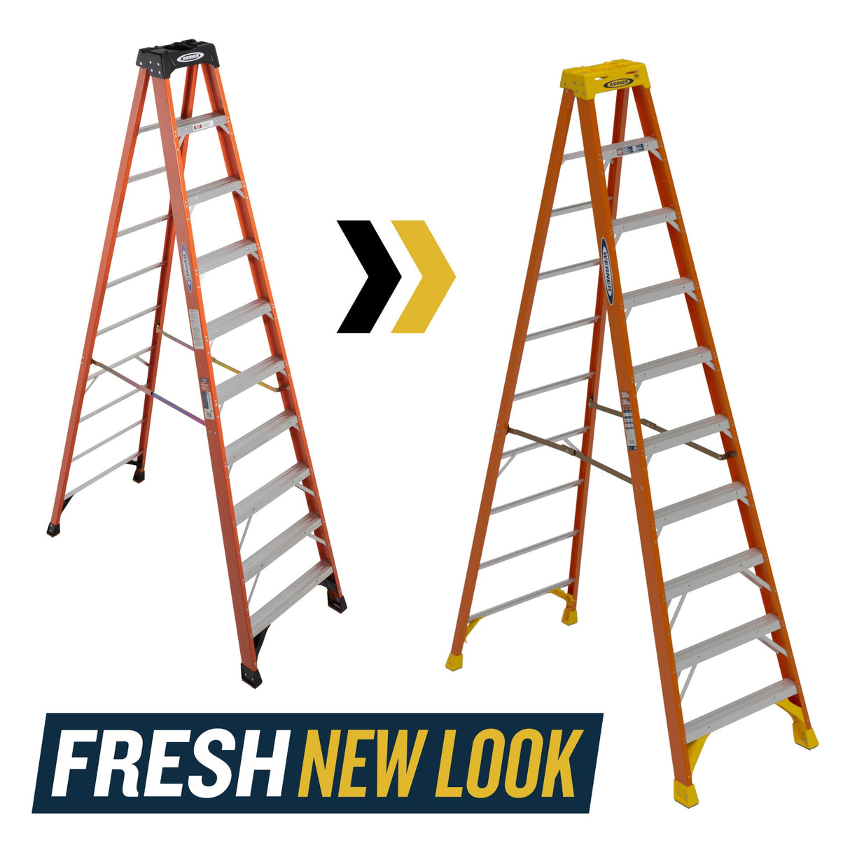 NXT1A 10-ft Fiberglass Type 1A-300-lb Load Capacity Step Ladder NXT1A10