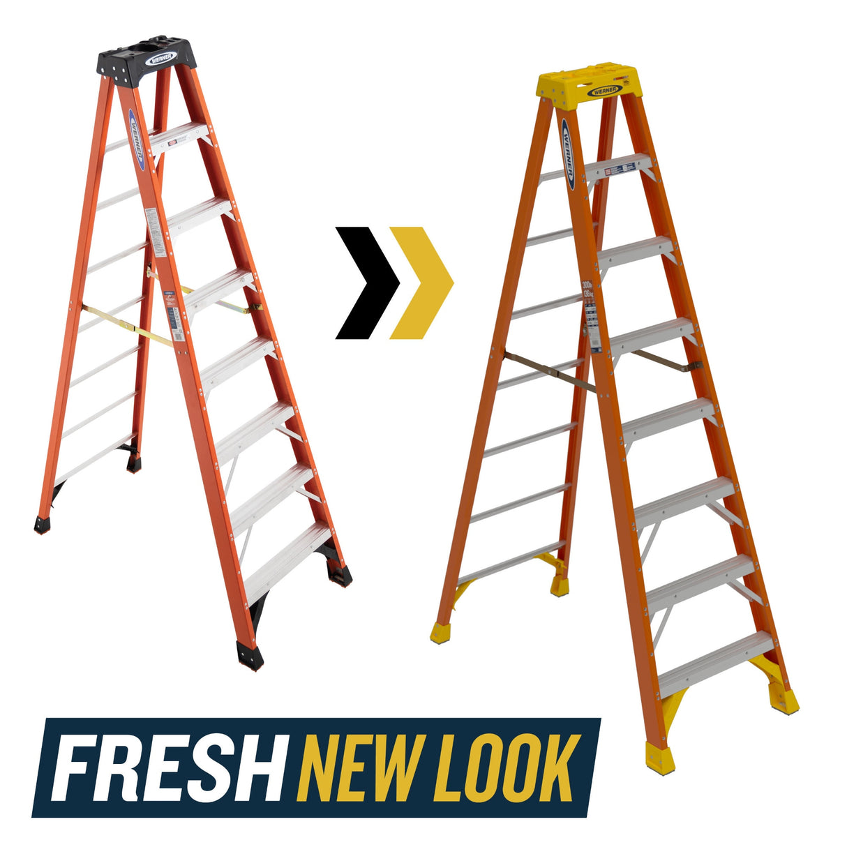 NXT1A 8-ft Fiberglass Type 1A-300-lb Load Capacity Step Ladder NXT1A08