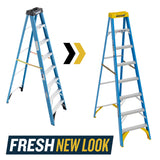 FS100 8-ft Fiberglass Type 1- 250-lb Load Capacity Step Ladder FS108