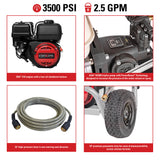 Powershot 3500 PSI 2.5-GPMs Cold Water Gas Pressure Washer with 4 Spray Tips PS61375