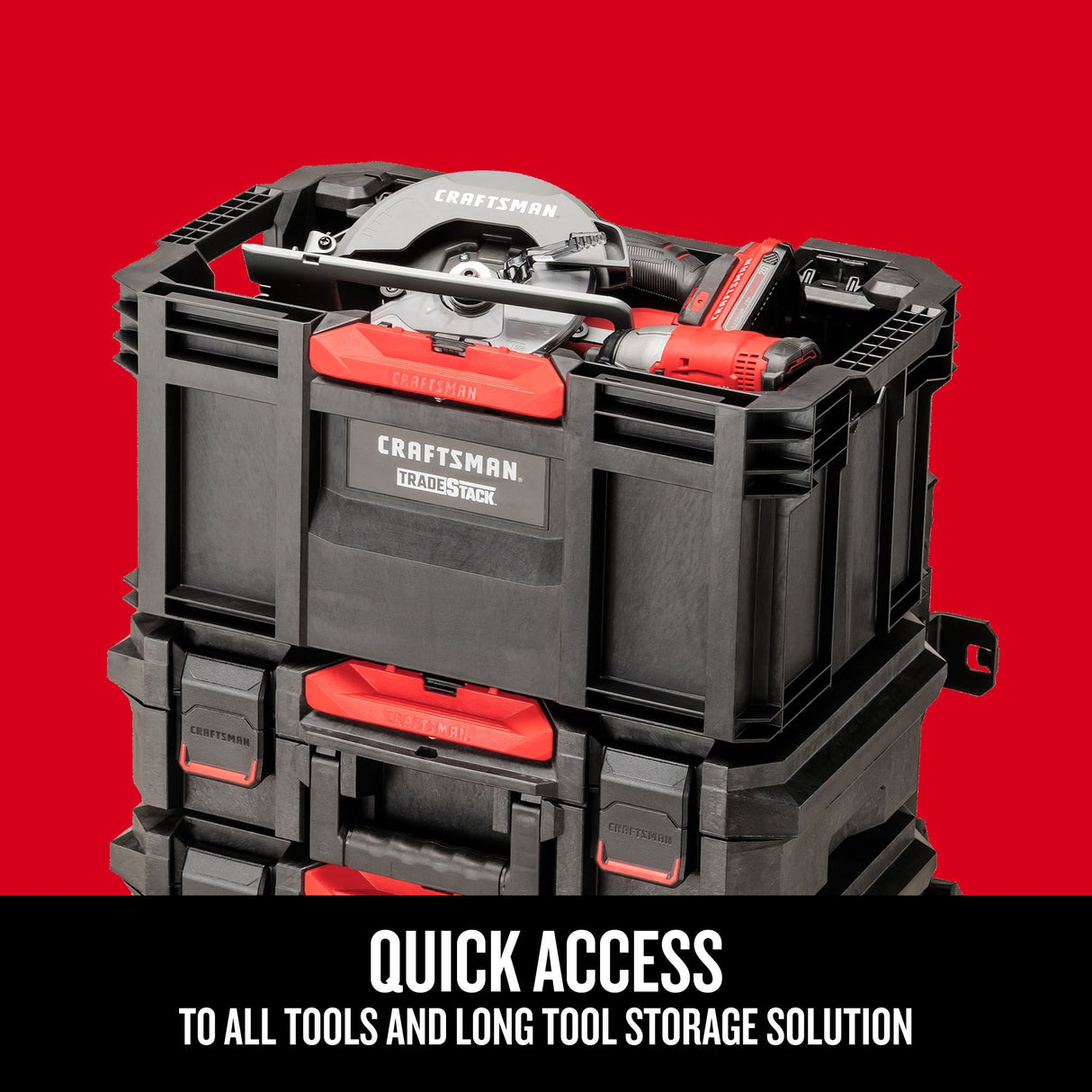 TRADESTACK System 21.45-in W x 10.59-in H x 13.38-in D Multiple Colors/Finishes Structural Foam Tool Box CMST21409