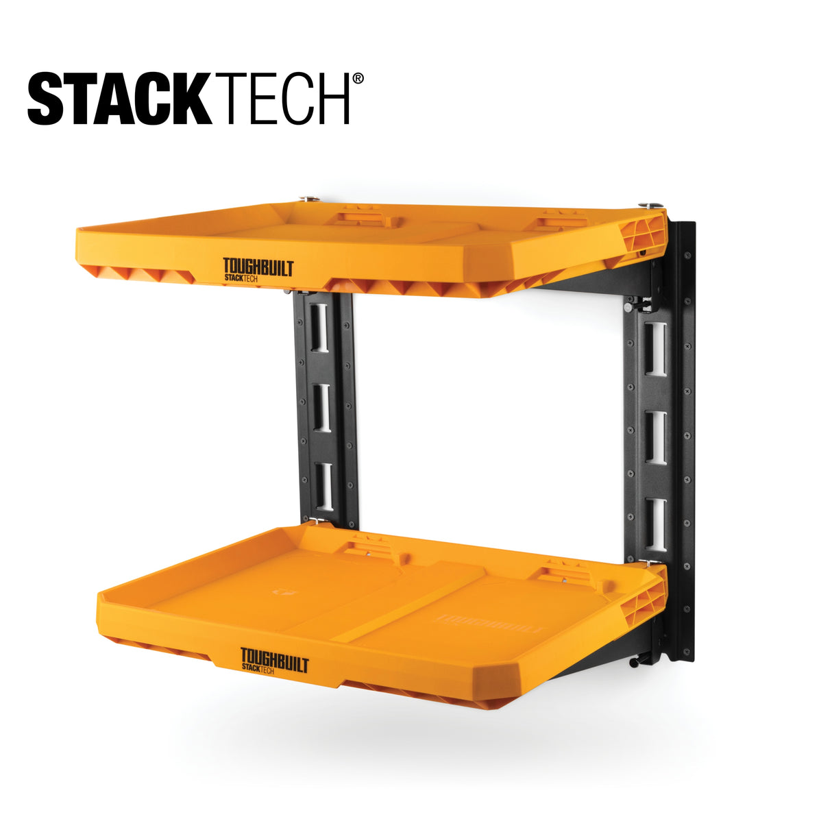 STACKTECH Plastic/Metal Shelf (2) Stacktech Shelves, (2) E-track Sections TB-B1S3-M-20