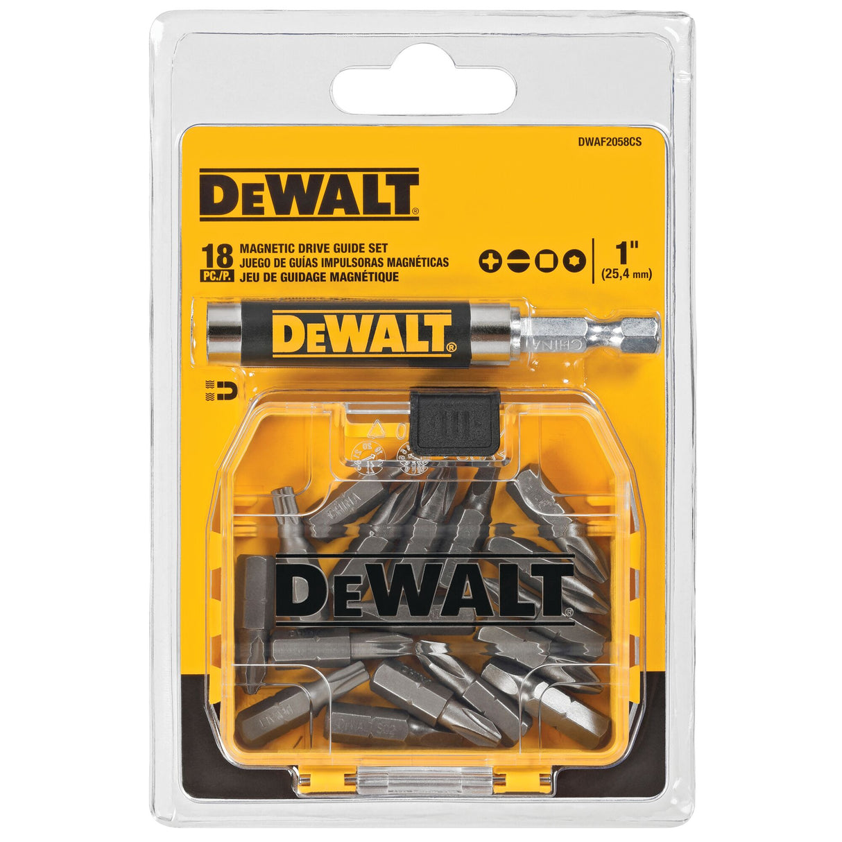 18-Pack Magnetic Screwdriving Bit Drive Guide Set DWAF2058CS