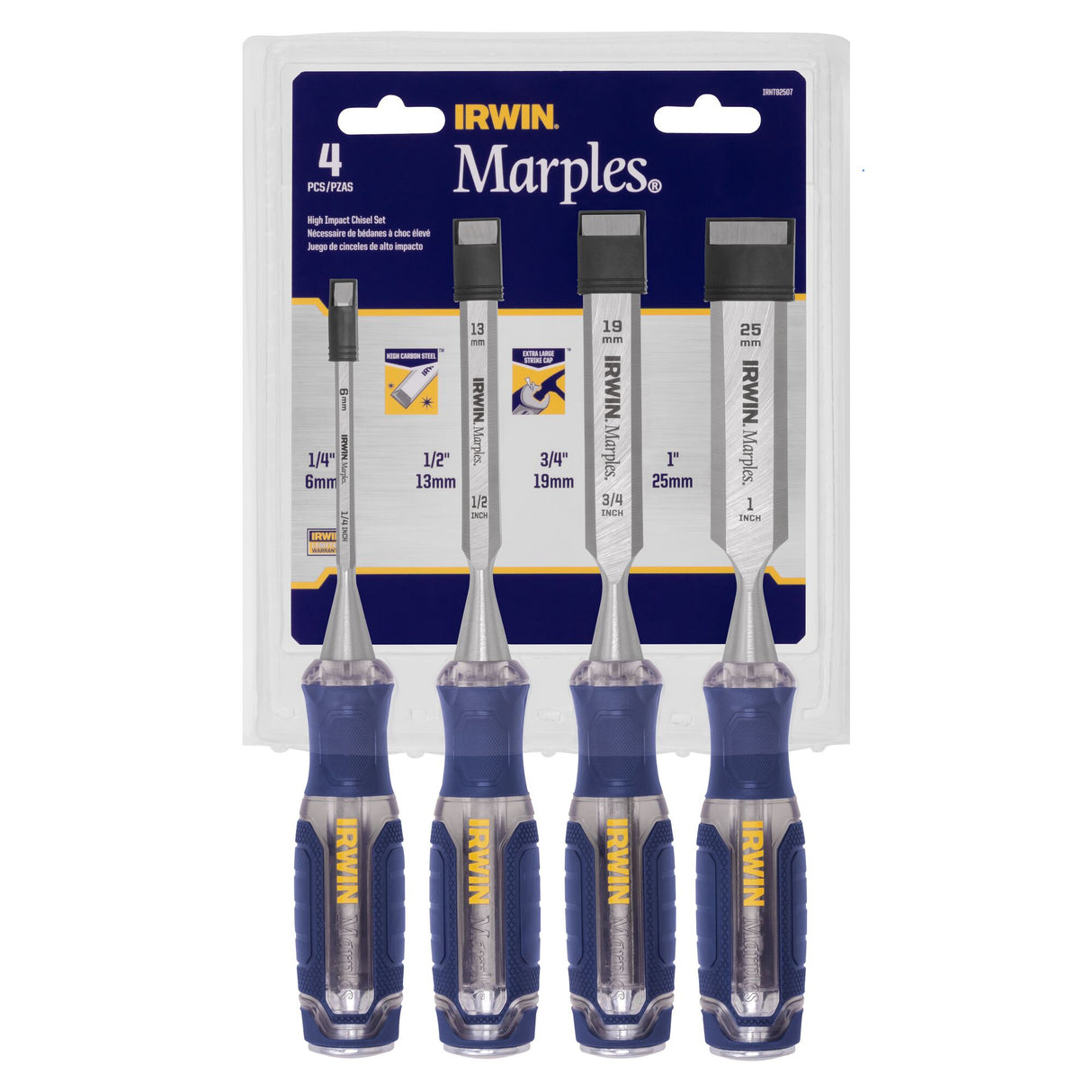 Marples 4-Pack Woodworking Chisels Set IRHT82507