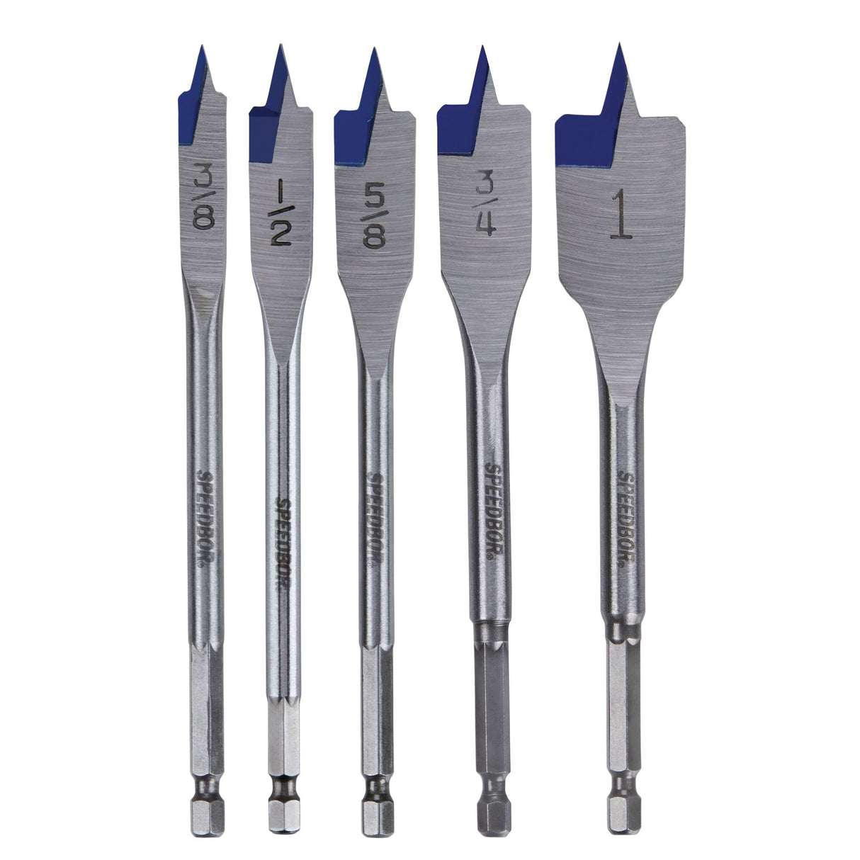 5-Piece x 6-in Woodboring Spade Drill Bit Set 88885