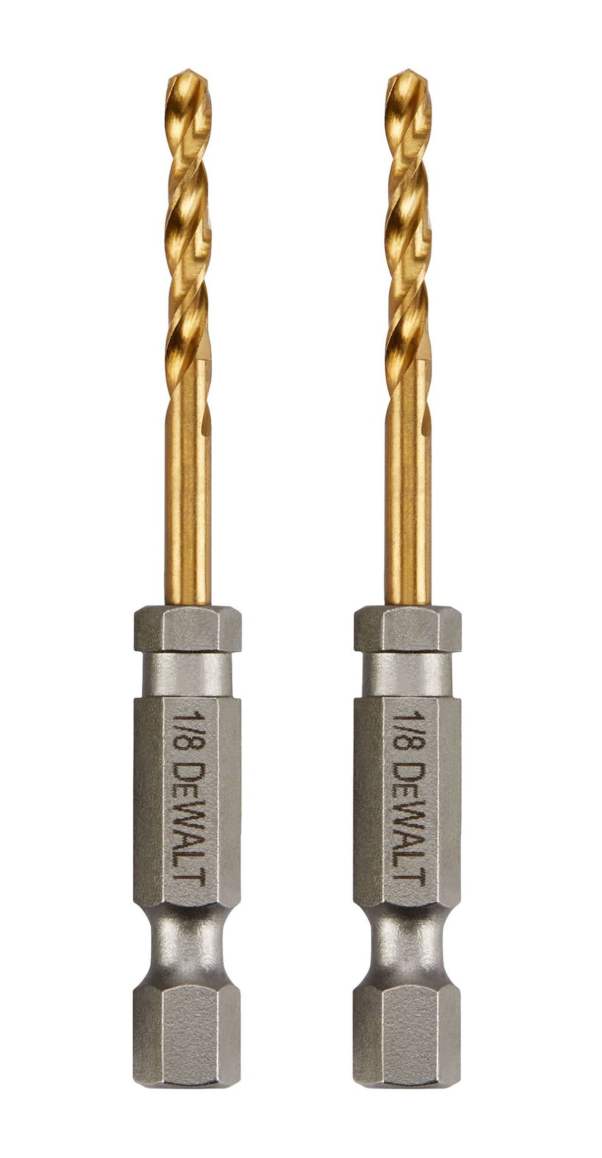 2-Piece 1/8-in x 2-5/8-in Titanium Nitride Coated Hss Jobber Length Twist Drill Bit DD5108T