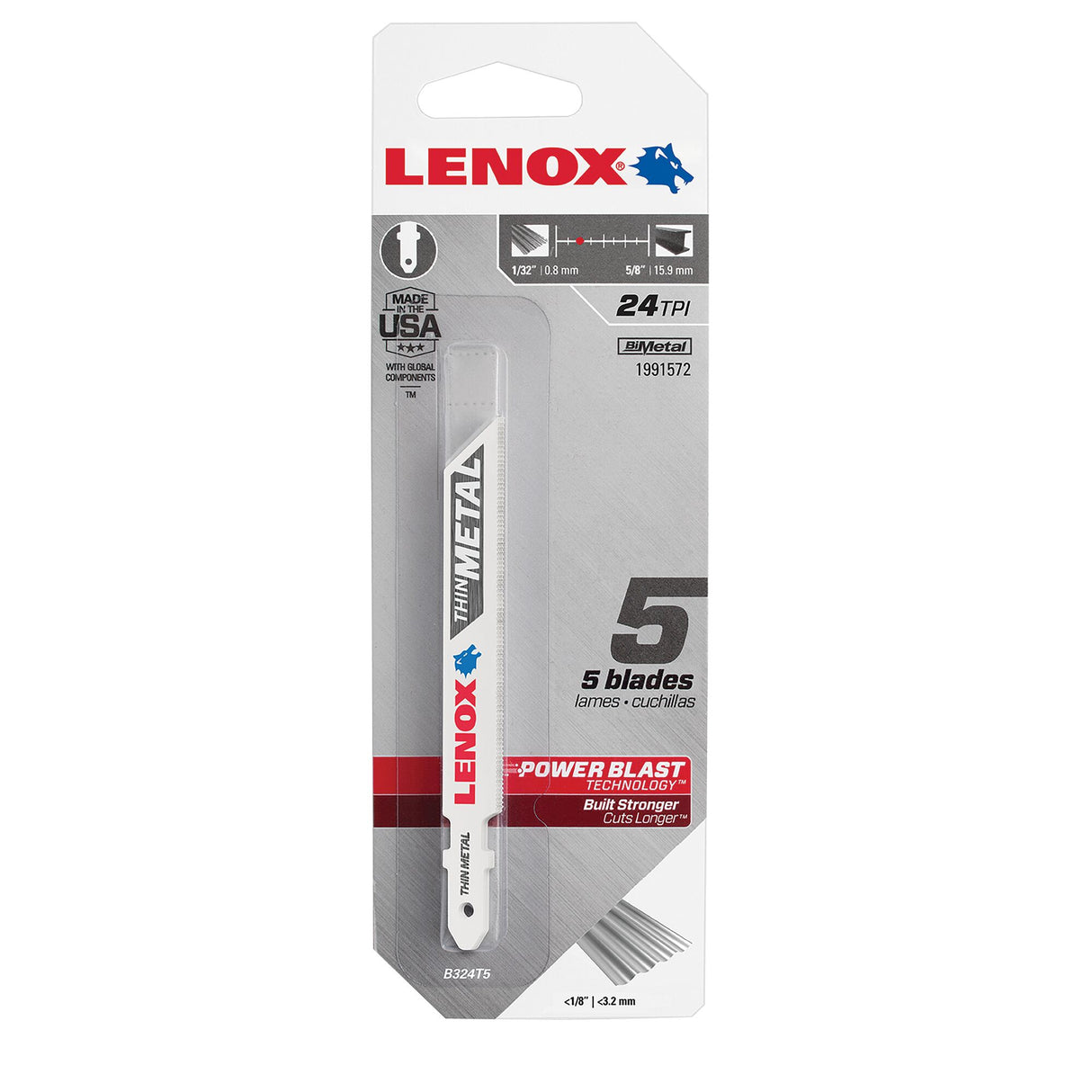 3-5/8-in 24 Tpi T-shank Bi-metal Blade (5-Pack) LEN-1991572