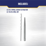 Hanson 2-Pack Carbon Steel 2-3/8-in Screw Extractor 53702