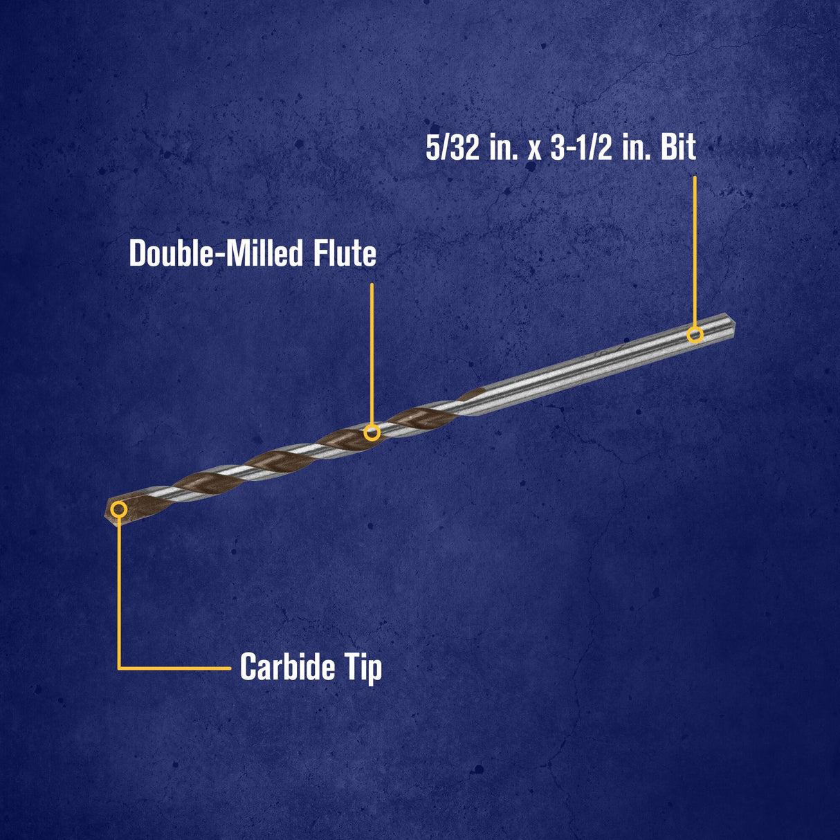 Multi-Material 5/32-in x 3-1/2-in Carbide Masonry Drill Bit for Rotary Drill 4935106