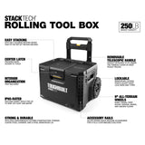 STACKTECH 22.3-in W x 26-in H x 19.7-in D Black Plastic/Metal Rolling Tool Box TB-B1-B-70R