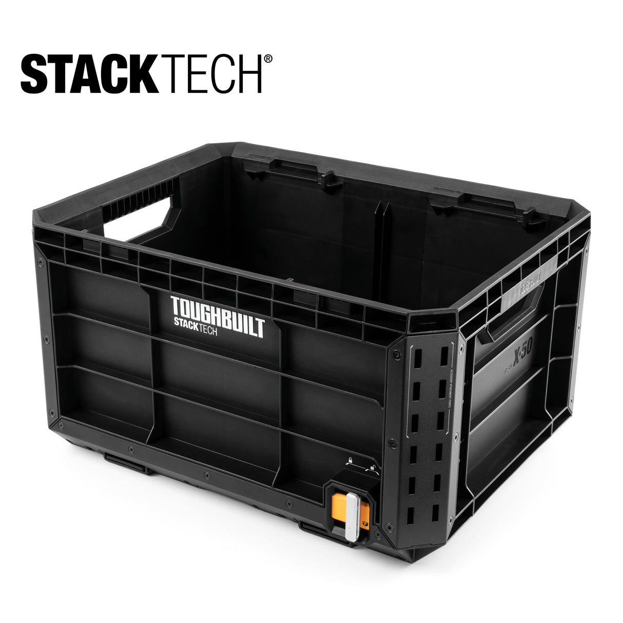 STACKTECH Crate 21-in W x 11.4-in H x 16-in D Black Plastic/Metal Tool Box TB-B1-X-50