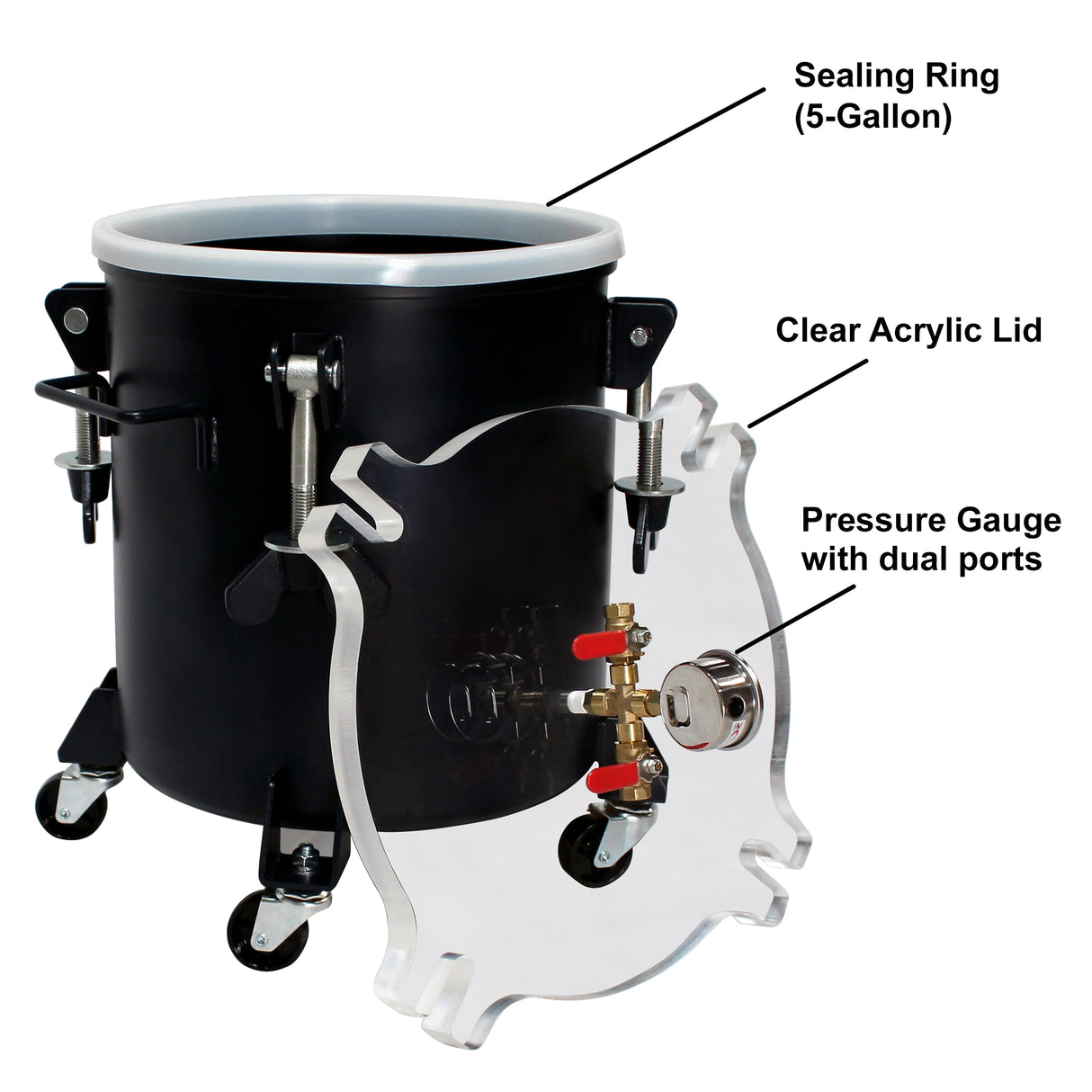 365vk 5-Gallon Pressure Pot Vacuum Kit Is Ideal For The Resin Casting and Epoxy Professional. Compatible with The 365 Series (365c 365cw 365cr 365ch) 5-Gallon Pressure Pot Specifically Designed For Use with Vacuum Motor-pump Syst 365VK