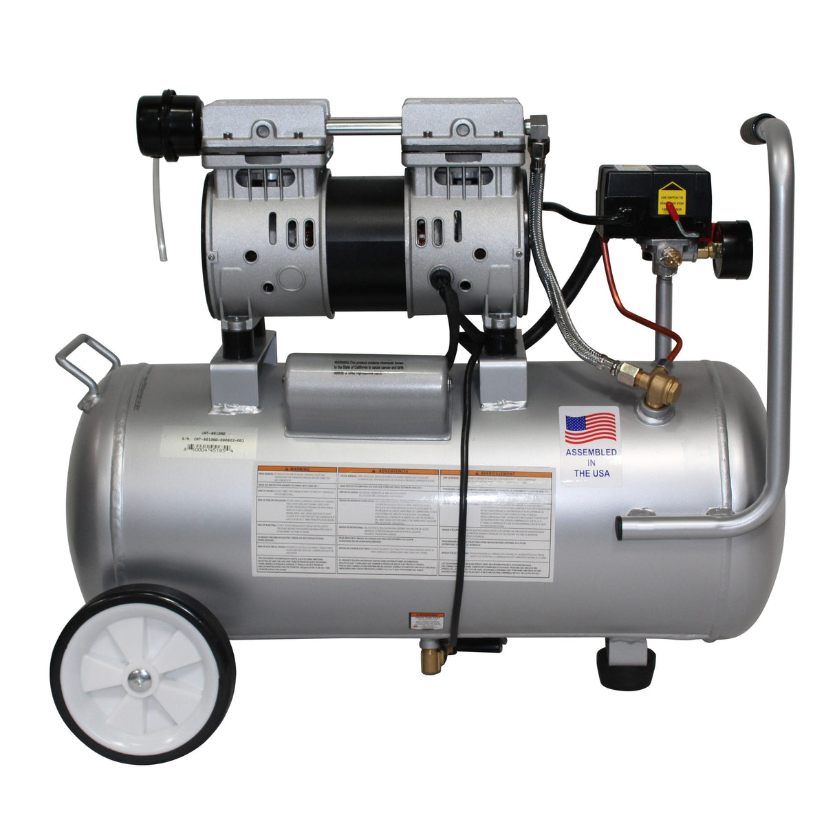 8-Gallon Electric 120 PSI Horizontal Quiet Air Compressor 8010AAD