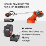 330iKL 40-volt 18-in Straight Shaft Attachment Capable Battery String Trimmer 4 Ah (Battery and Charger Included) 970701204