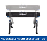 38-in W x 32.2-in H Adjustable Steel Saw Horse (1300-lb Capacity) 53303