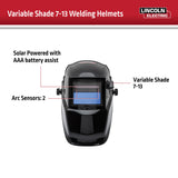 Auto Darkening Variable Shade Black Welding Helmet K3419-1