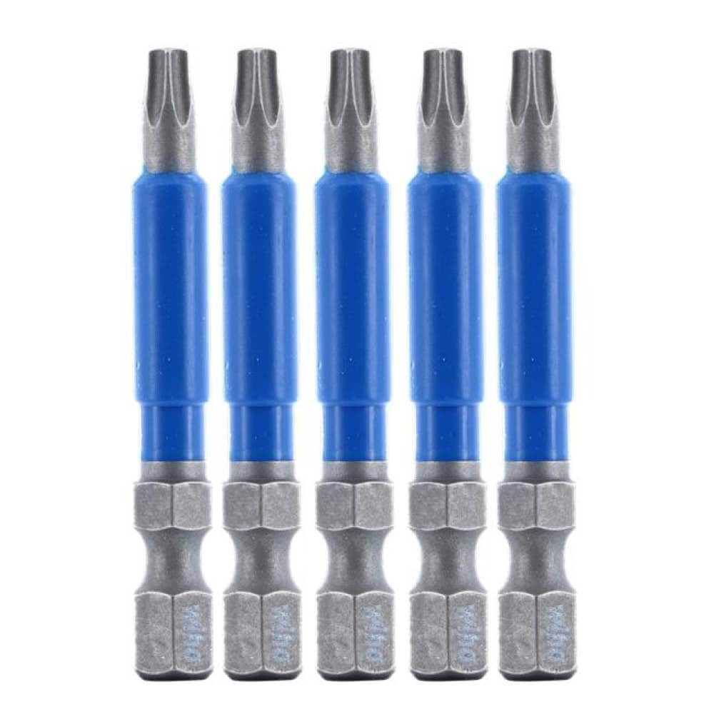 TerminatorBlue T20 1/4-in x 4-in Torx Impact Driver Bit (5-Piece) 70276