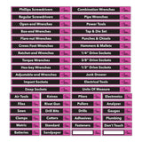 Set of 48 Bright Pink and Black Magnetic Toolbox Labels Magnetic Accessory GMLB108