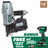 BONUS 18V Triple Hammer Bolt Impact Driver and 2.5-in 15-Degree Pneumatic Siding Nailer (Battery & Charger Included) KNV65AH2