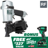 BONUS 18V Triple Hammer Bolt Impact Driver and 1.75-in 15-Degree Pneumatic Roofing Nailer (Battery & Charger Included) KNV45AB2