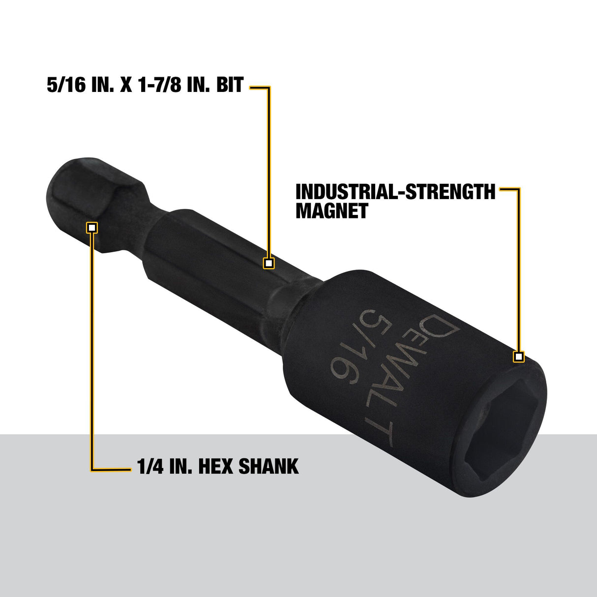 FlexTorq 5/16-in x 2-in Nutsetter Impact Driver Bit DW2219IR  G