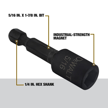 FlexTorq 5/16-in x 2-in Nutsetter Impact Driver Bit DW2219IR  G