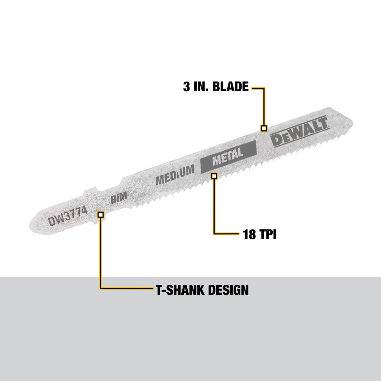 3-in 18 Tpi T-shank Bi-metal Blade (2-Pack) DEW-DW3774H-2