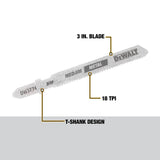 3-in 18 Tpi T-shank Bi-metal Blade (2-Pack) DEW-DW3774H-2