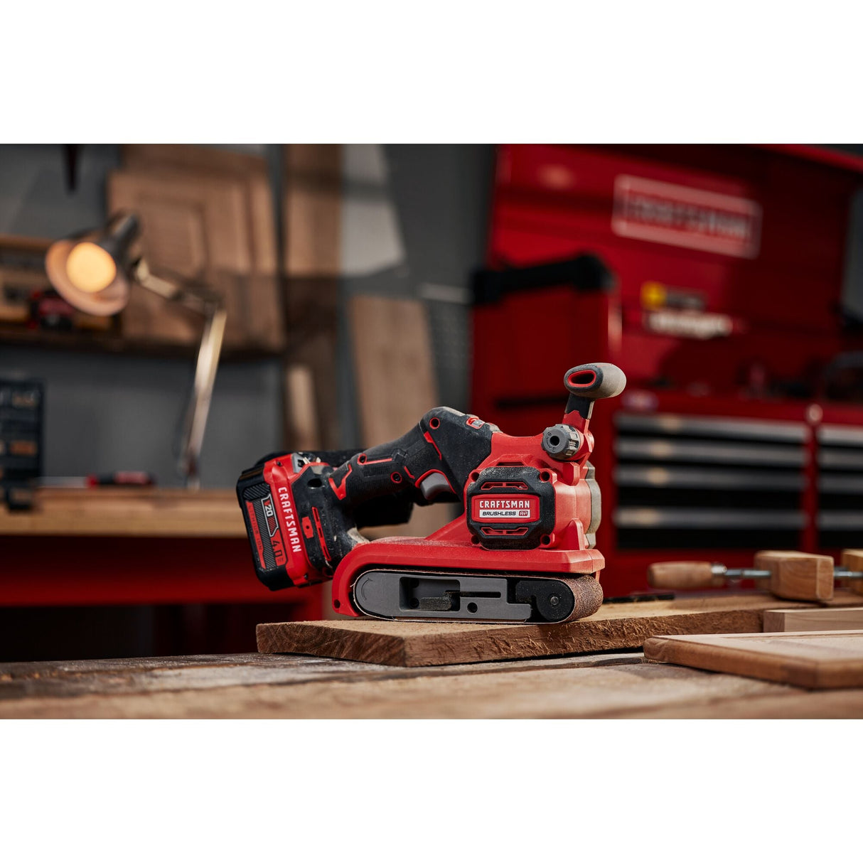 V20 RP 20-Volt Brushless Cordless Variable Belt Sander with Dust Management (Bare Tool) CMCW223B