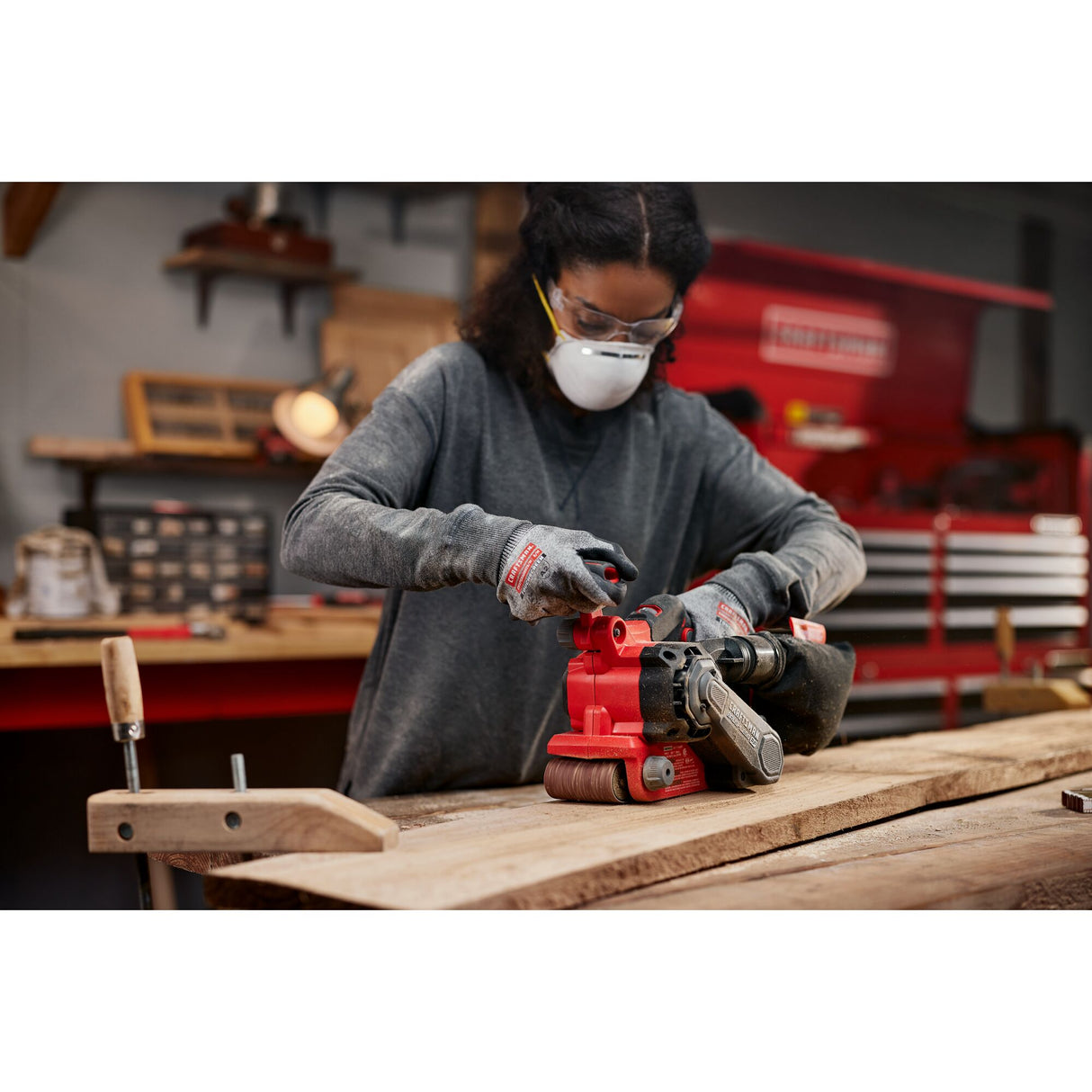 V20 RP 20-Volt Brushless Cordless Variable Belt Sander with Dust Management (Bare Tool) CMCW223B