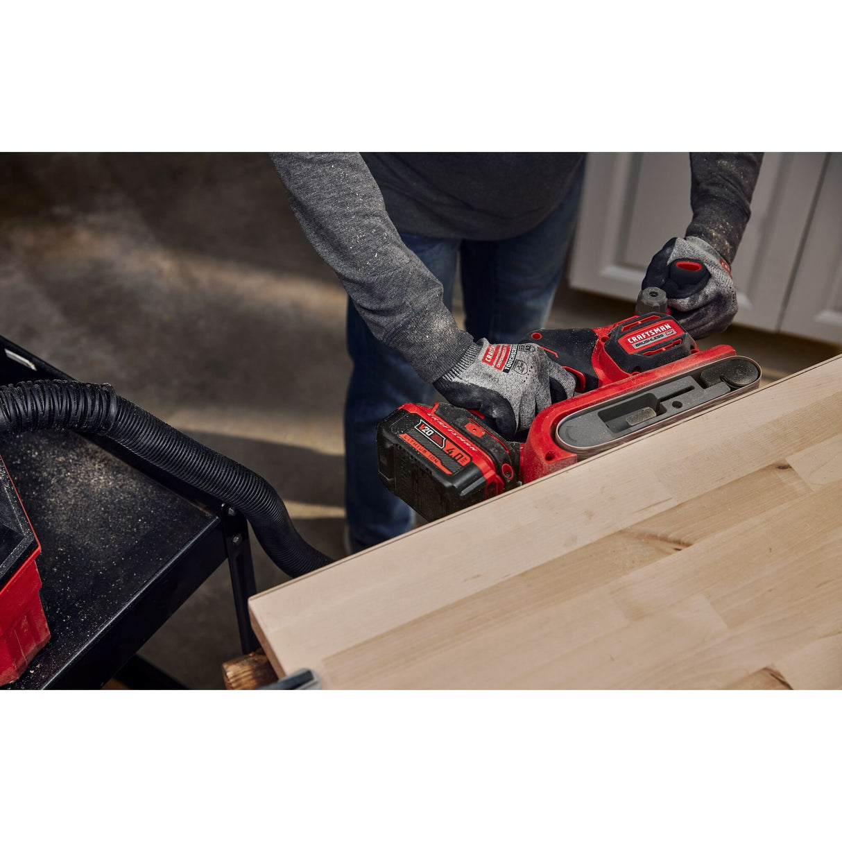 V20 RP 20-Volt Brushless Cordless Variable Belt Sander with Dust Management (Bare Tool) CMCW223B