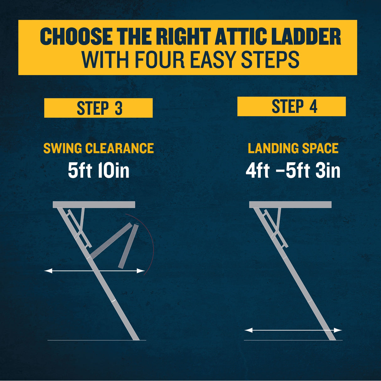 Aluminum Folding Attic Ladder 8-ft to 10-ft (Rough Opening: 25-in x 54-in) with 375-lb Capacity AH2510C