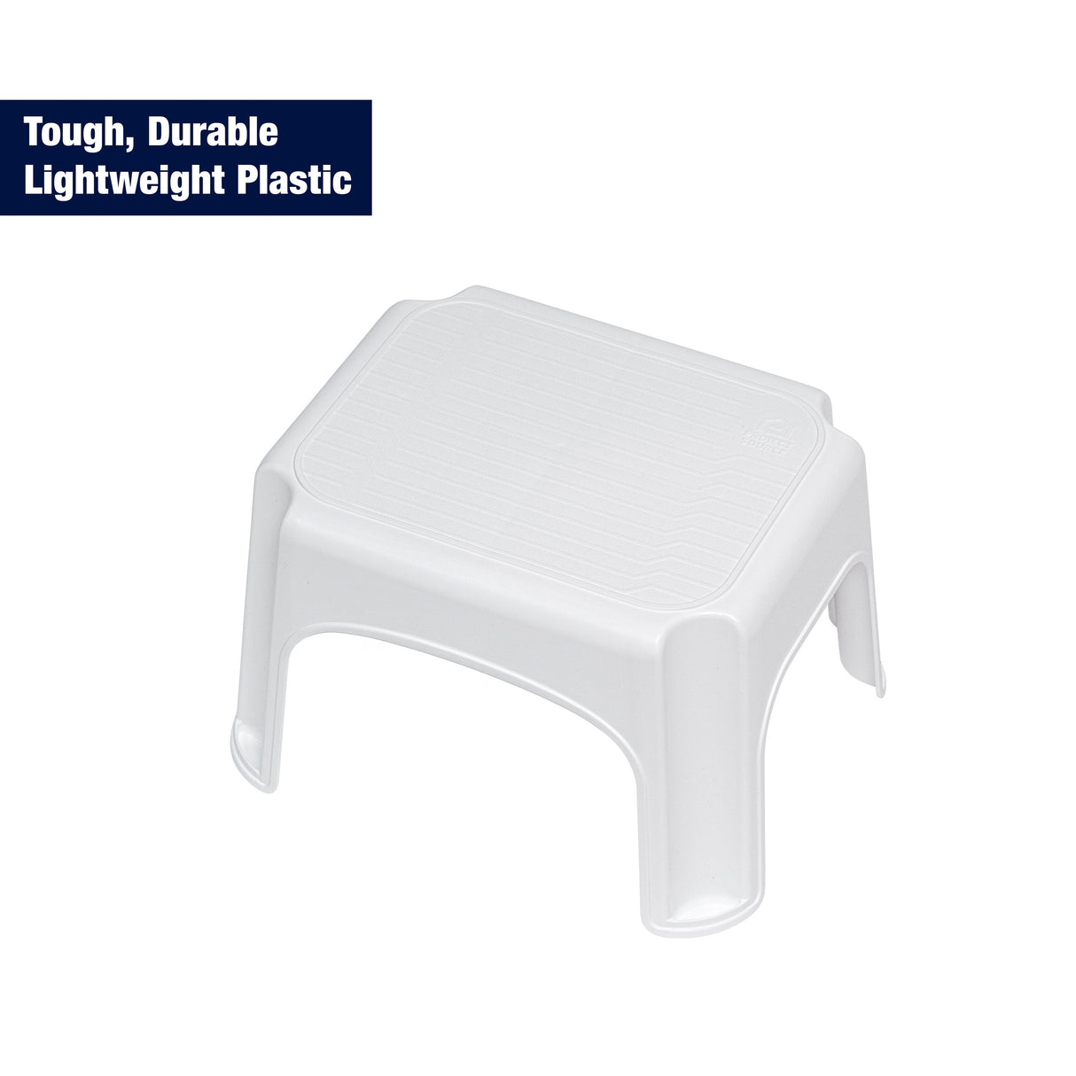 1-Step 300-lb Capacity White Plastic Step Stool 59018