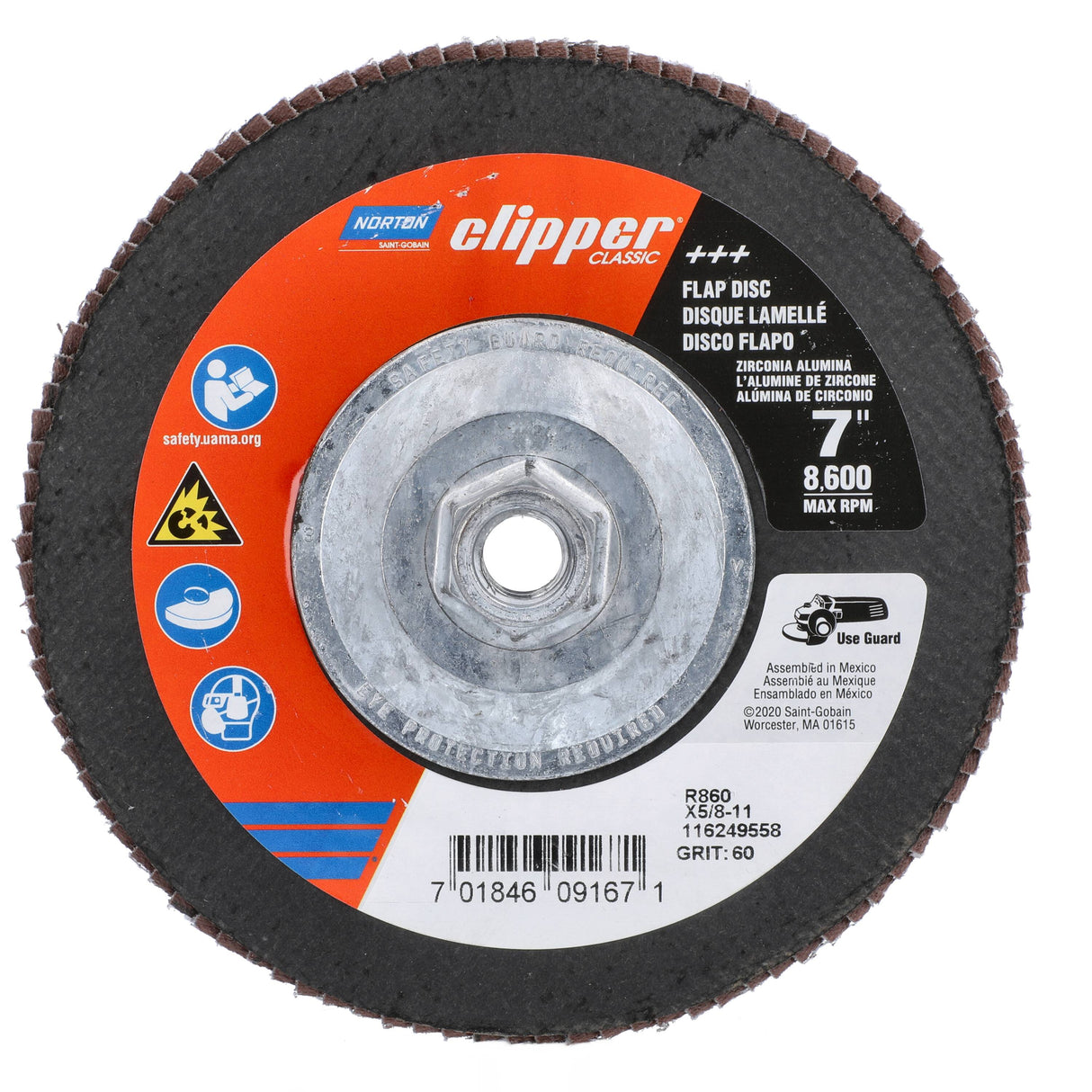 Norton Clipper 7-in Aluminum Oxide 60-Grit Flap Disc 70184609167