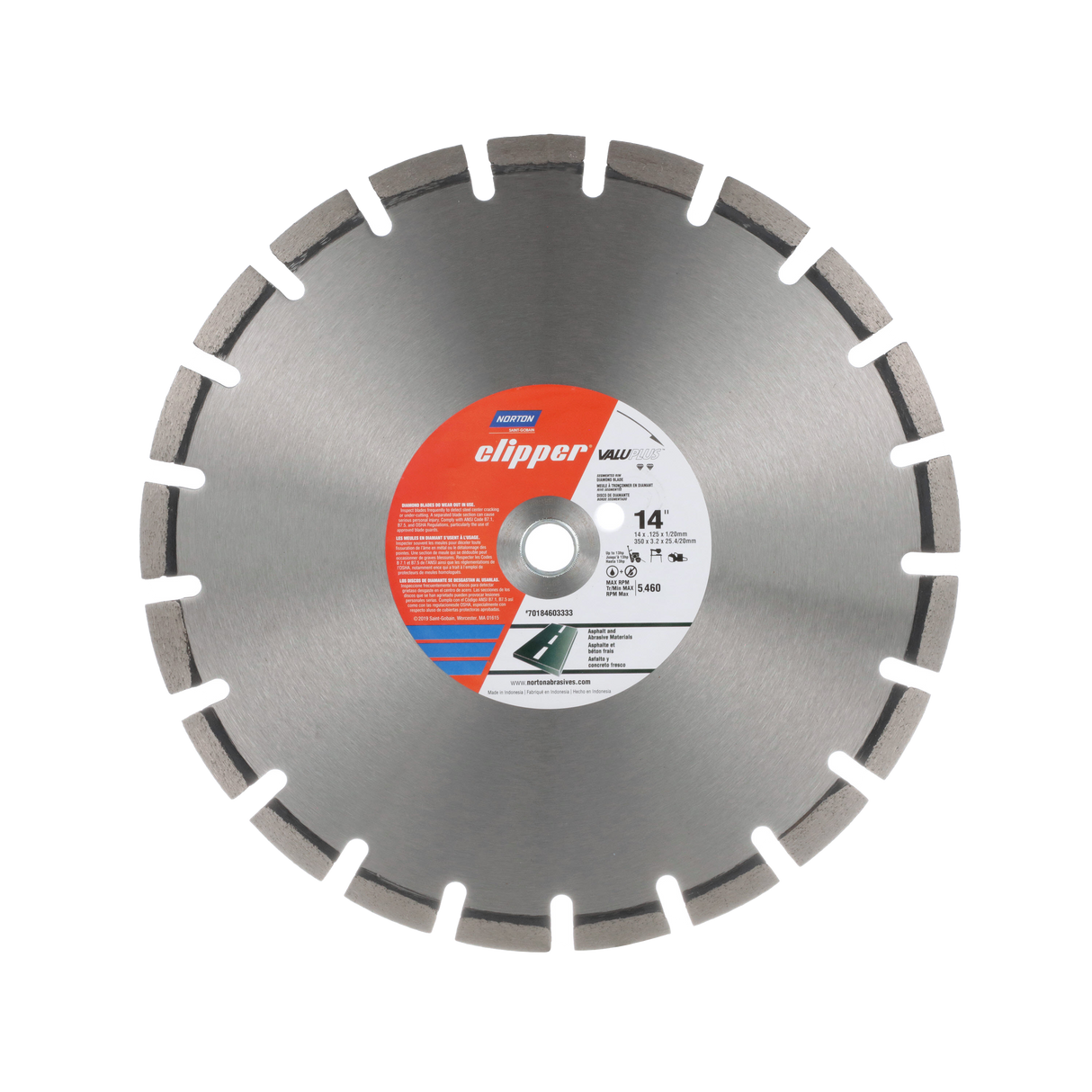 Norton Clipper 14-in Wet/Dry Segmented Rim Diamond Saw Blade 70184603333