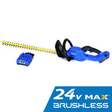 24-volt 24-in Battery Hedge Trimmer 2 Ah (Battery and Charger Included) KHT 2024A-03