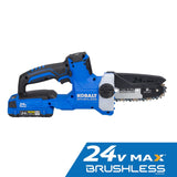 24-volt 6-in Brushless Battery 2 Ah Chainsaw (Battery and Charger Included) KMCS 1024A-03