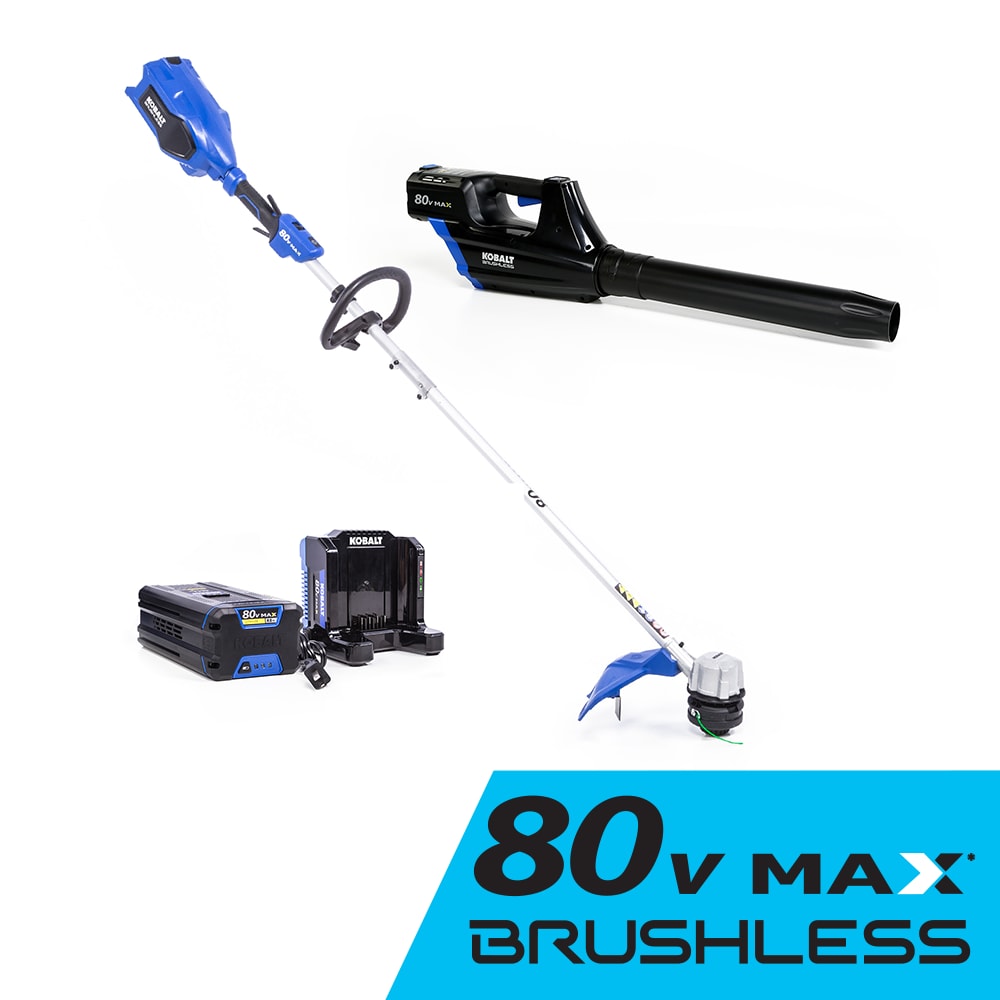 80-volt Cordless Battery String Trimmer and Leaf Blower Combo Kit 2.5 Ah (Battery & Charger Included) KOC 0280-06