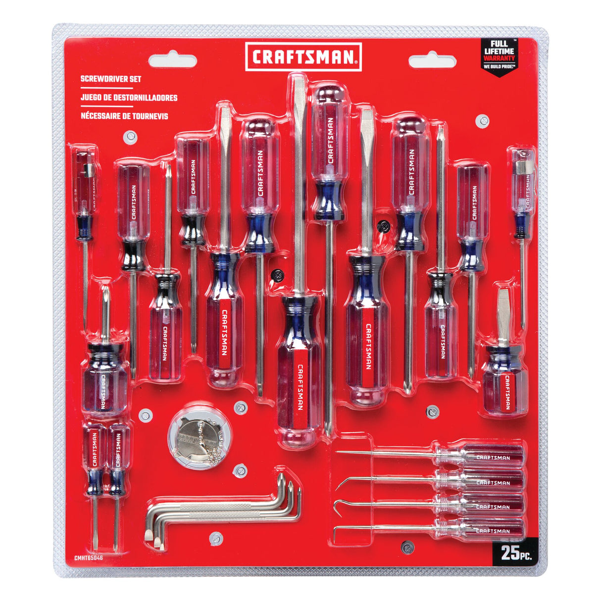 25-Piece Acetate Handle Assorted Drive Screwdriver Set CMHT65046