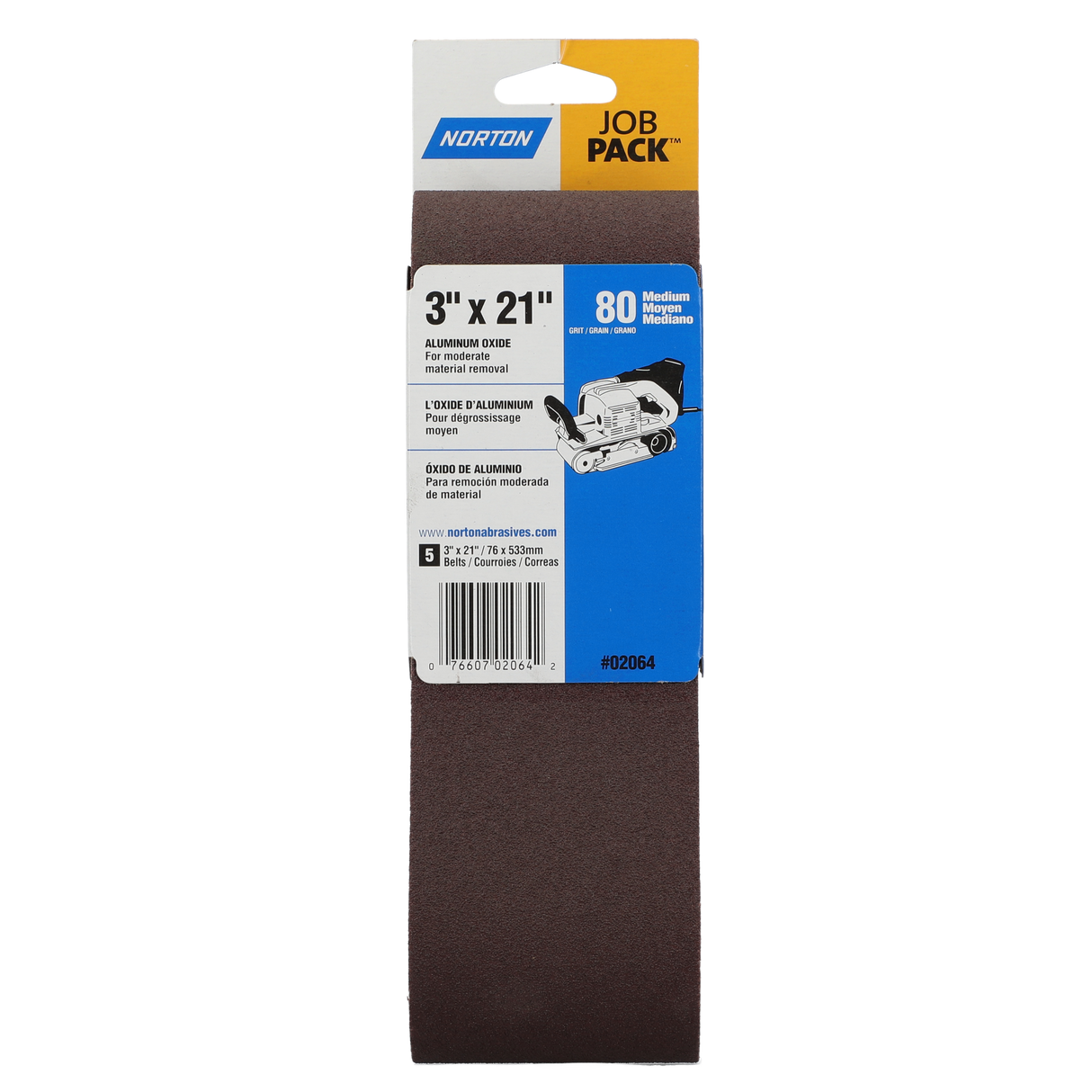 Multi-Sand Aluminum Oxide 80-Grit Belt Sandpaper 7660702064