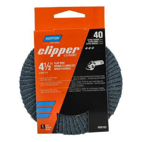 Norton Clipper 4.5-in Aluminum Oxide 40-Grit Flap Disc 70184609163