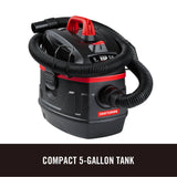 Portable, Jobsite 5-Gallons 5.5-HP Corded Wet/Dry Shop Vacuum with Accessories Included CMXEVCVVFB511