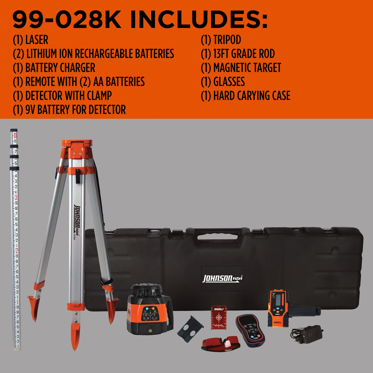 Red 1500-ft Self-Leveling Outdoor 360 Beam Rotary Laser Level (Accessories Included) 99-028K