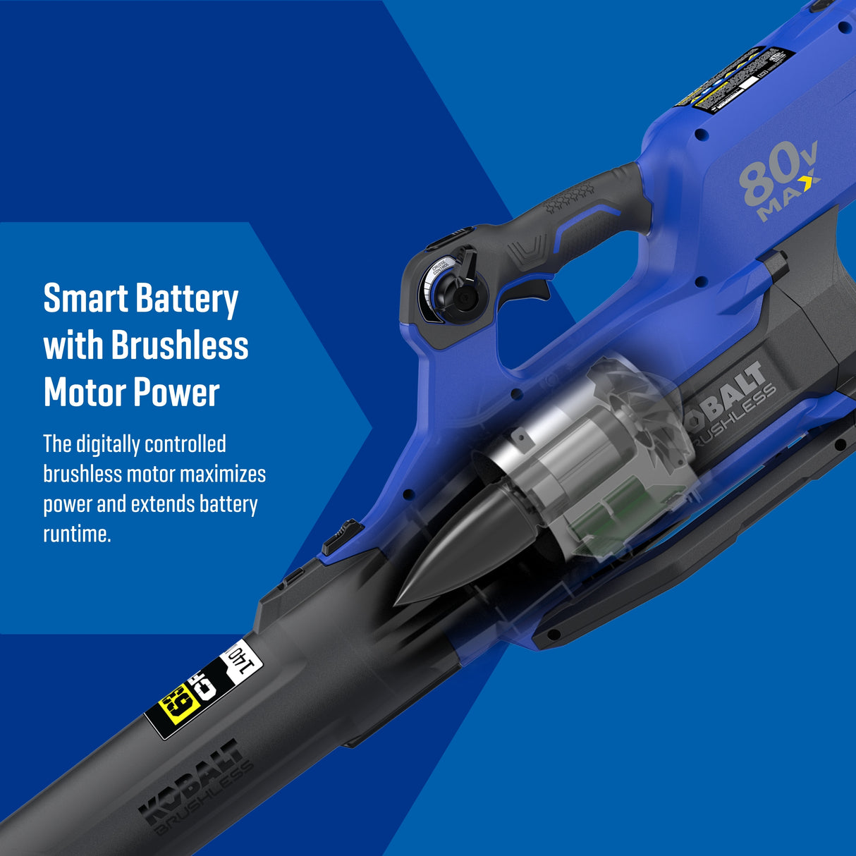 80-volt 630-CFM 140-MPH Battery Handheld Leaf Blower 2.5 Ah (Battery and Charger Included) KHB 2580-06